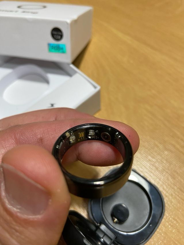 QRing Smart Ring Deep Grey Talla 12