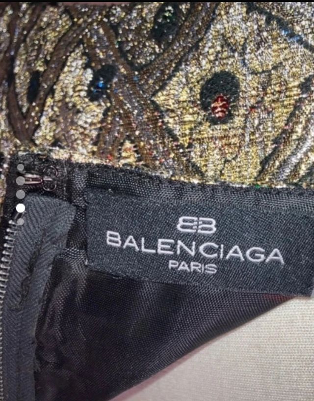 Vestido Balenciaga Oro y Plata
