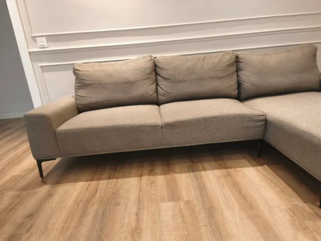 Sofá chaise longue 3 plazas gris