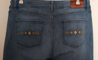 Pantalón Vaquero Pitillo Mujer azul. Talla 44 