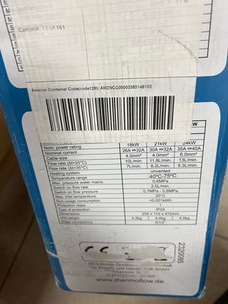 Calentador Agua Instantáneo Thermoflow Elex 18