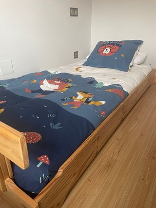 Cama infantil 2x90 con funda nórdica