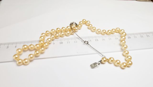 Collar Perlas Cierre Plata 42cm, perlas imitación.