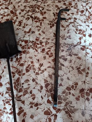 Set di attrezzi percamino e stufa in ferro battuto