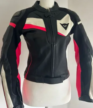 Traje de Moto Mujer Dainese Negra- Rosa