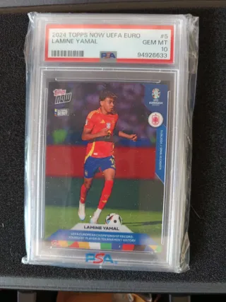 2024 Topps Now Euro Lamine Yamal #5 PSA 10