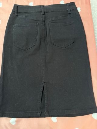 Falda tejana negra midi