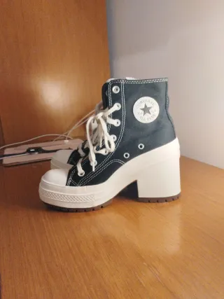 Converse con tacco nere taglia 36