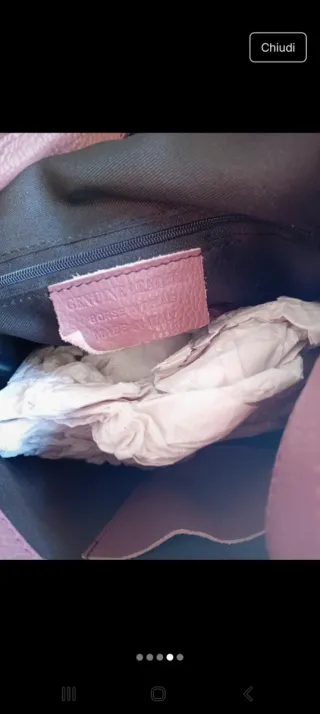 Borsa in pelle color vinaccia