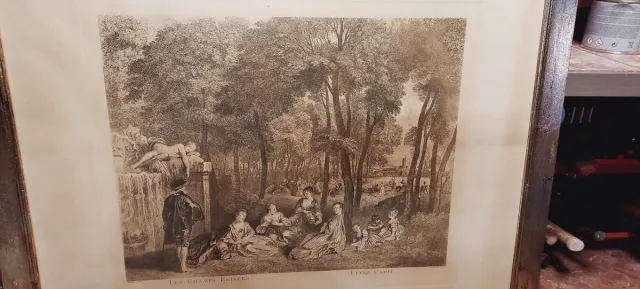 Grabado Tardieu Los Campos Eliseos