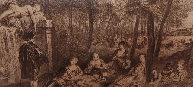 Grabado Tardieu Los Campos Eliseos