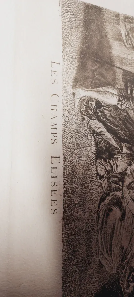 Grabado Tardieu Los Campos Eliseos