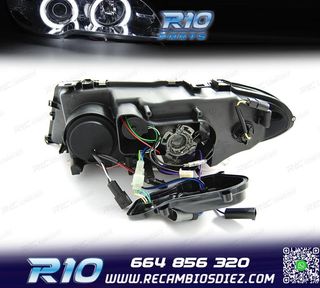 FAROS BMW E46 COUPE 03-06 XENON OJOS ANGEL CCFL FONDO CROMAD