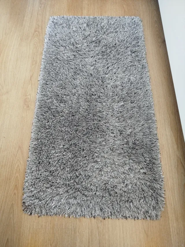 2 Alfombrs  de pelo suave gris 57*110
