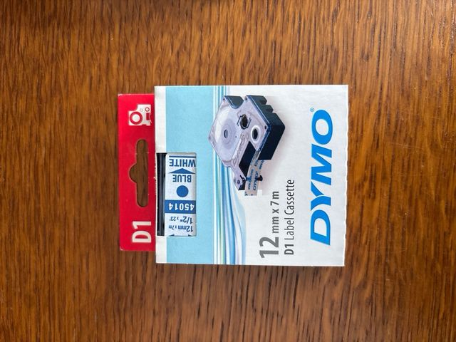 Cartuchos de cinta DYMO D1 (12mm x 7m)