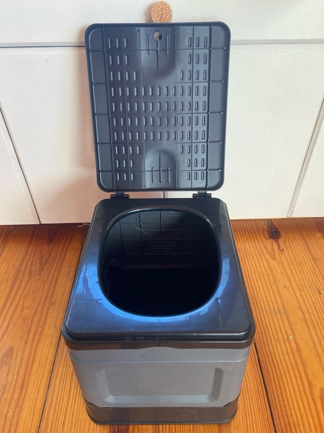 WC Desmontable PVC Negro/Gris