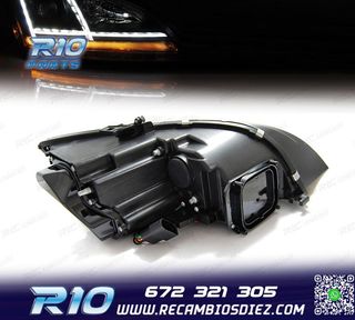 FAROS XENON AUDI TT 8J 06-10 LUZ DIURNA LED DINAMICO NEGRO