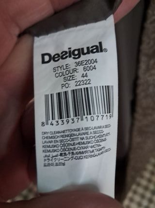 Chaqueta larga Desigual marrón