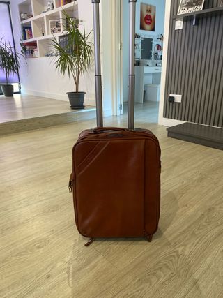 Maleta de viaje vintage marrón Alexandre milano 