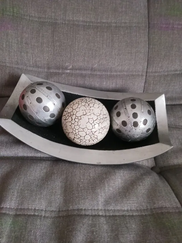 Bandeja Decorativa con 3 Bolas