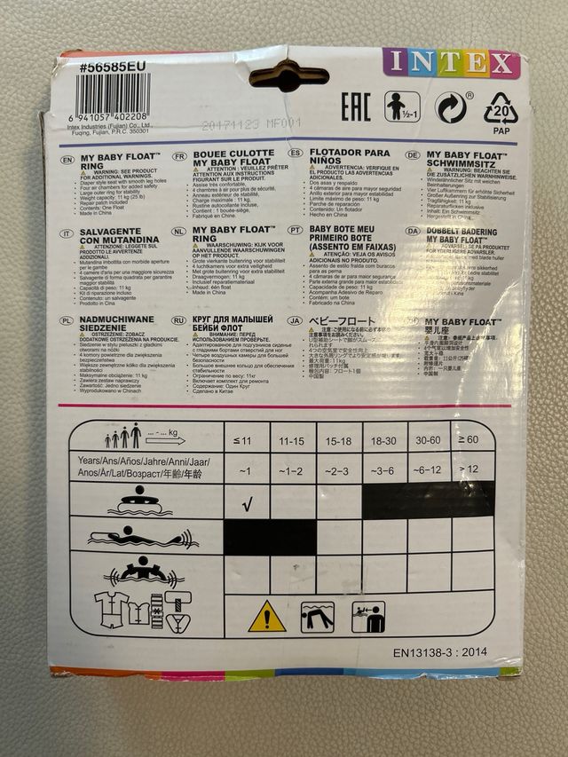Flotador bebé Intex My Baby Float 70cm
