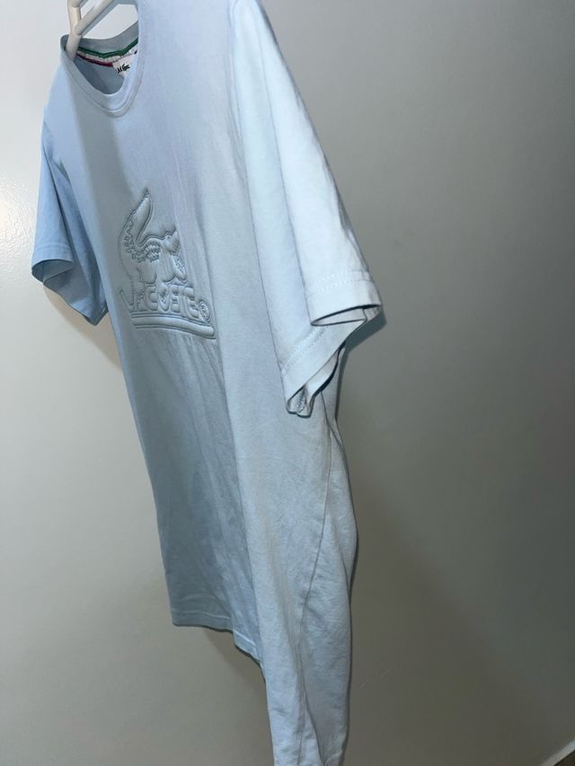 T-Shirt Azul Lacoste Tamanho M