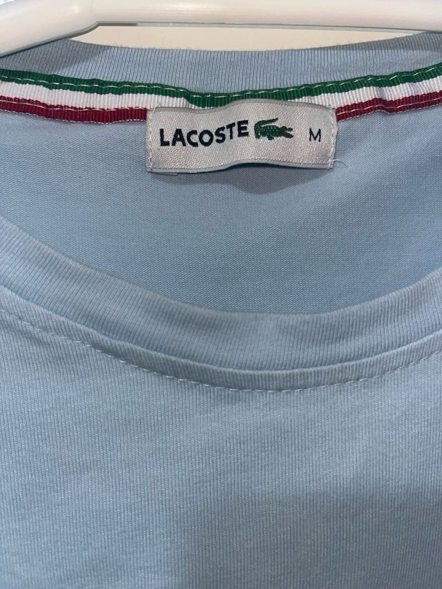 T-Shirt Azul Lacoste Tamanho M