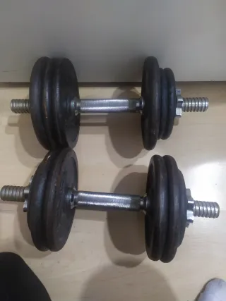 Mancuernas ajustables con discos de hierro