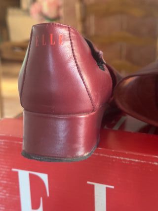 Zapatos de piel Elle rojos señora
