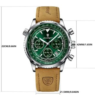 Reloj POEDAGAR Cronógrafo Verde y Marrón