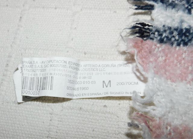 Bufanda cuadros grande rosa y negra