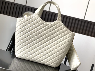 Bolso Tote YSL Blanco Acolchado