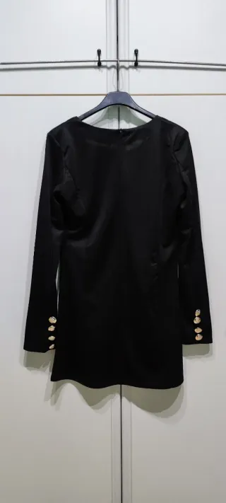 Top lungo donna nero taglia S