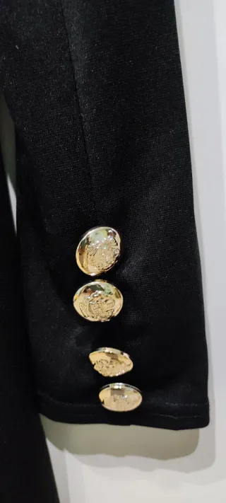 Top lungo donna nero taglia S