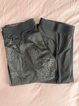 Set di 2 collant Crossfit da uomo neri e grigi