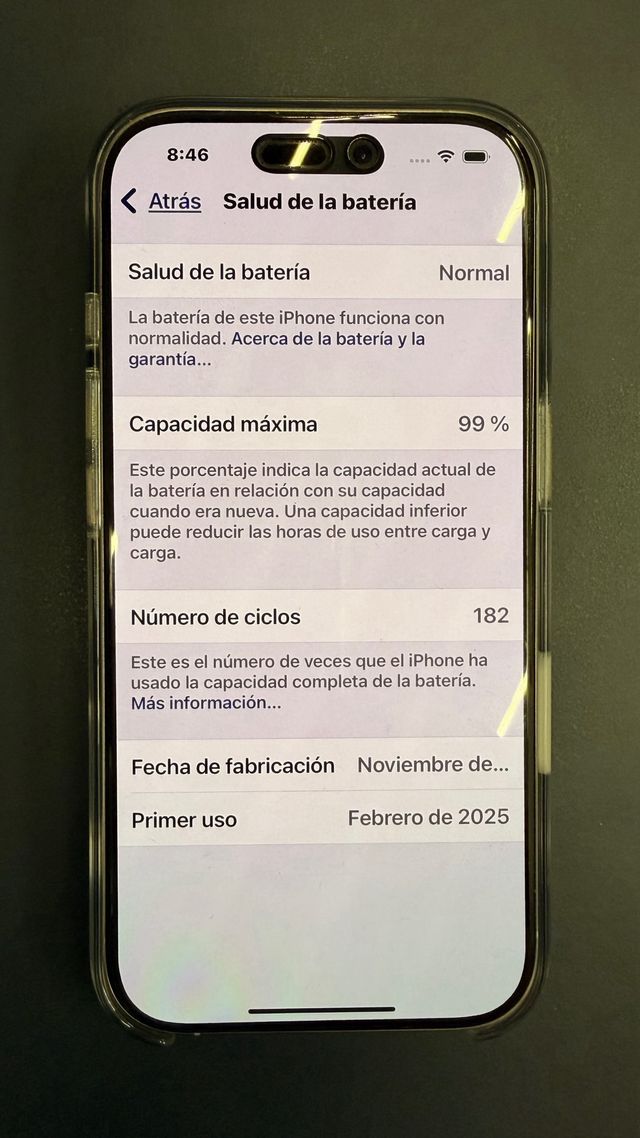iPhone 16 Pro 256GB blanco en perfecto estado