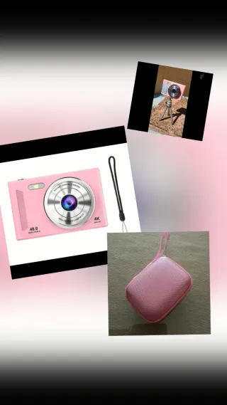 Cámara Digital Rosa 48MP 4K