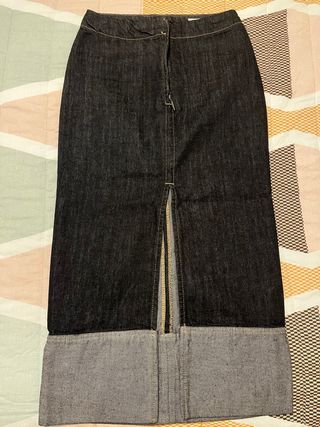 Falda vaquera larga Zara azul