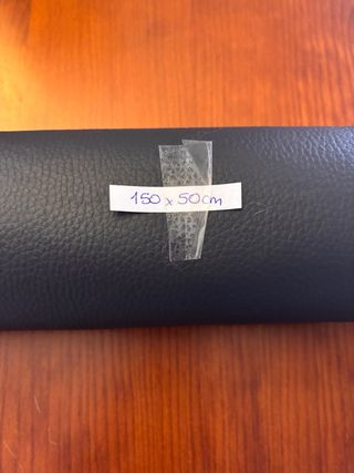 Tela polipiel gruesa gris antracita 150x50cm
