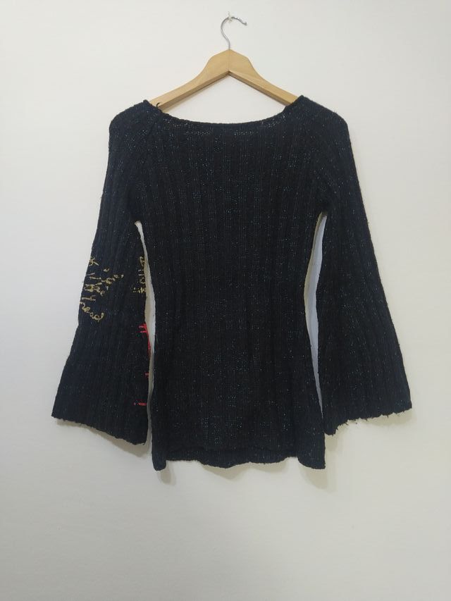 Jersey Desigual talla S negro con detalles