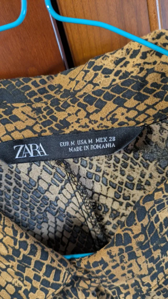 Vestido largo Zara estampado animal.