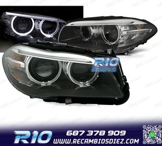 FAROS BMW F10 F11 10-13 XENON OJOS ANGEL LED LOOK LCI FONDO