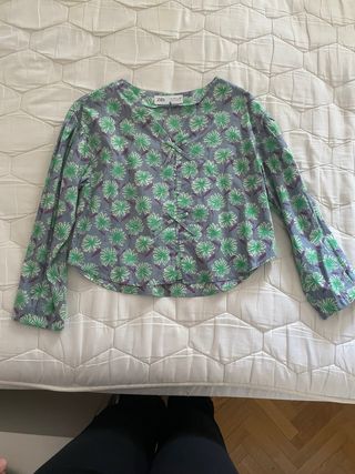 Camisa niña Zara floral talla 9-10