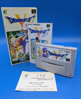 Dragon Quest V Super Famicom Caja Manual Cartucho de Segunda mano