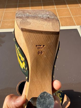 Zapatos Versace Tacon Cuña Nuevos