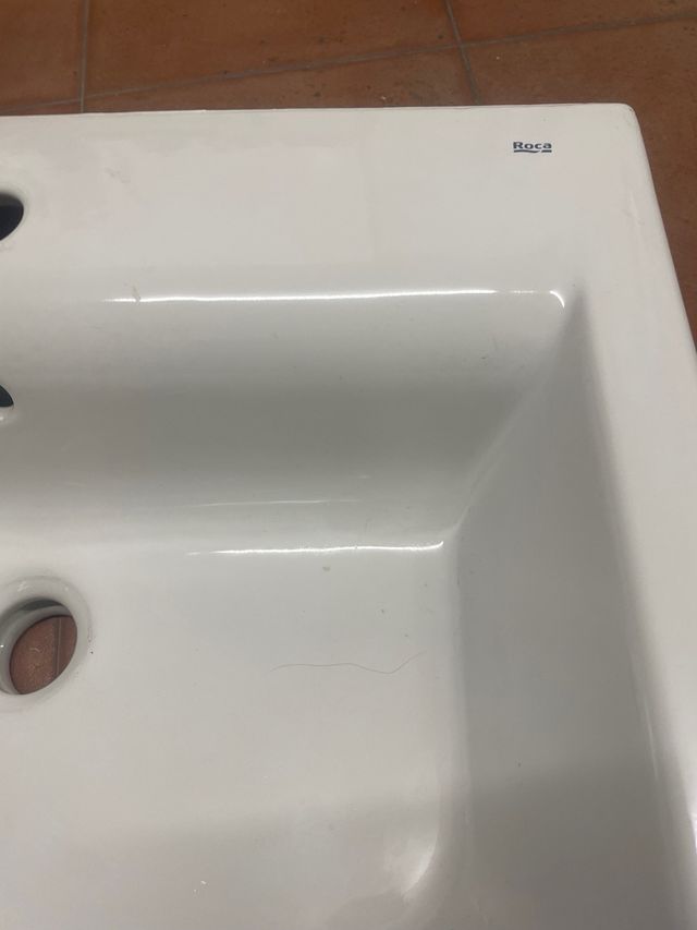 Lavabo Roca sobreencimera blanco