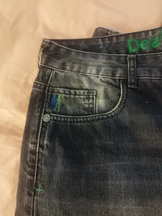 Pantalones Desigual grises y multicolor 