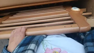 Cuna de bebé de madera