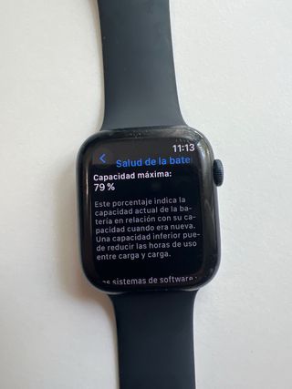 Apple Watch 7 45mm salud de batería 79%