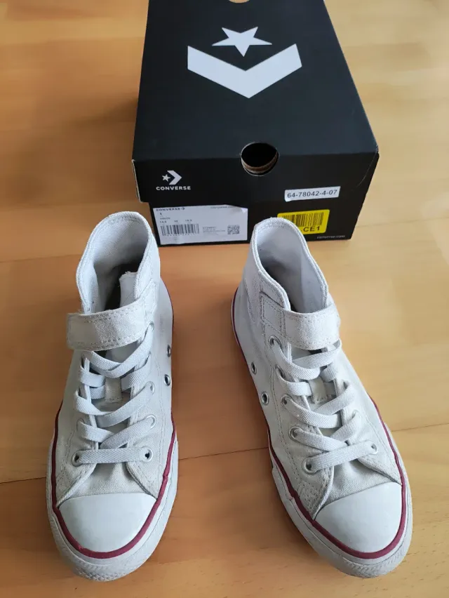 Botas Converse altas talla 32 blancas